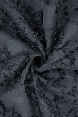 Maxikleid aus Jacquard mit Blumenmuster, Quasten und Schnürung 