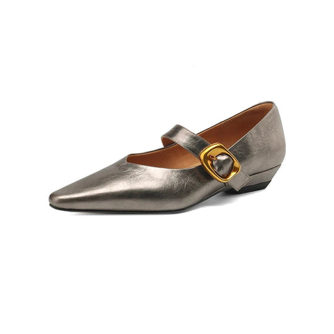 New Size 34-40 INS Brand Women Ballet Flats Shoes Soft Real Leather Pumps Shoes for Woman Strap Wedding T-Strap Heel Shoes