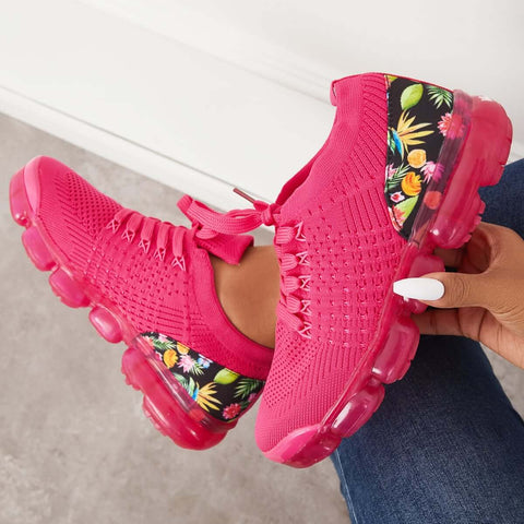 Althetic Breathable Woven Sneakers Air Cushion Sport Shoes