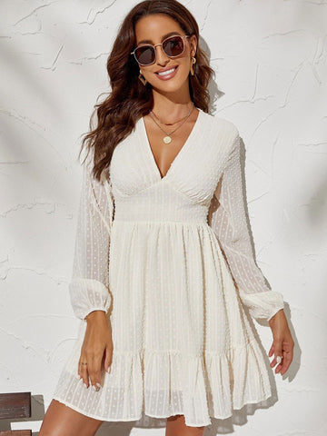 Birthday Mini Dresses Pink Long Sleeves Short Dress