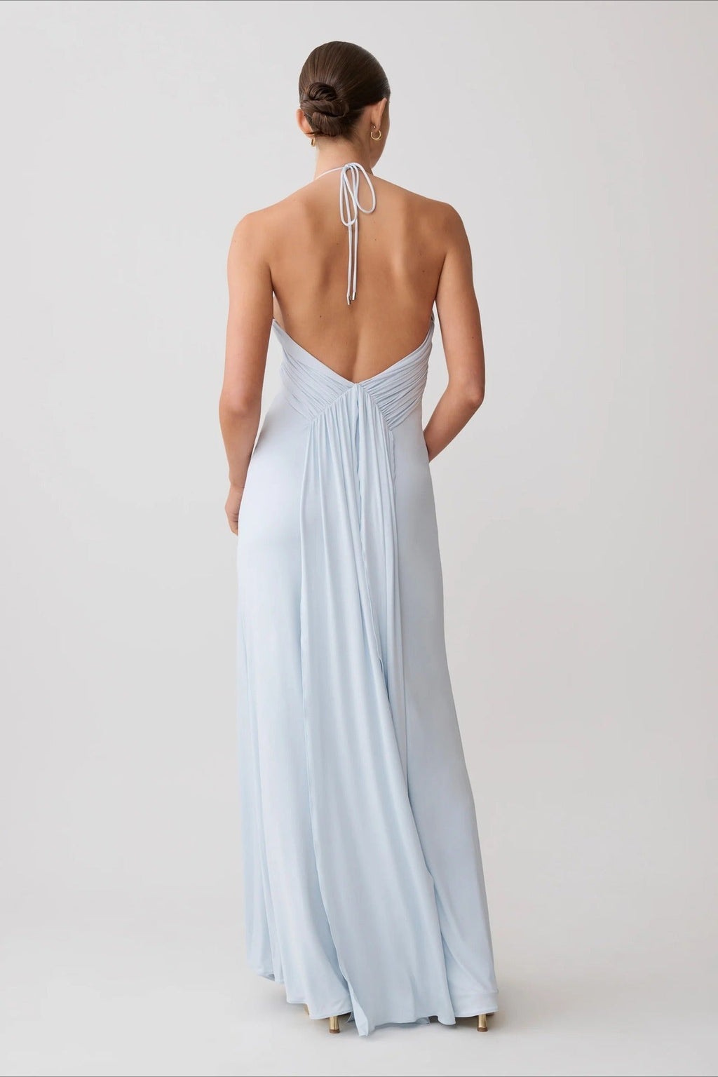 Halter Open Back Ruched Bodycon Mermaid Mini Dress