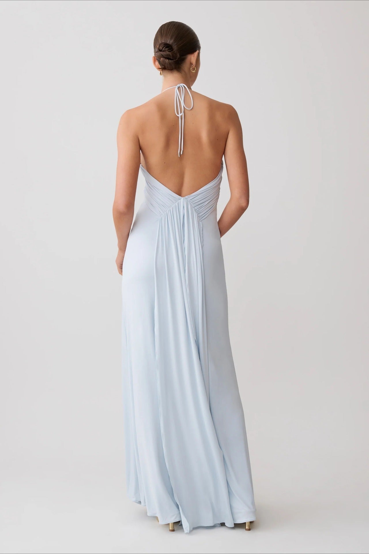 Halter Open Back Ruched Bodycon Mermaid Mini Dress