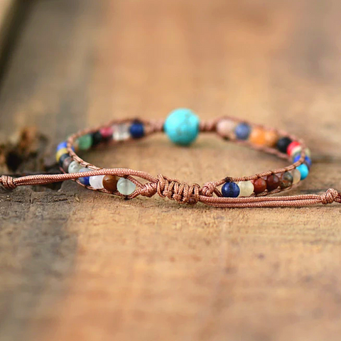 Pulsera curativa de howlita y piedras mixtas 