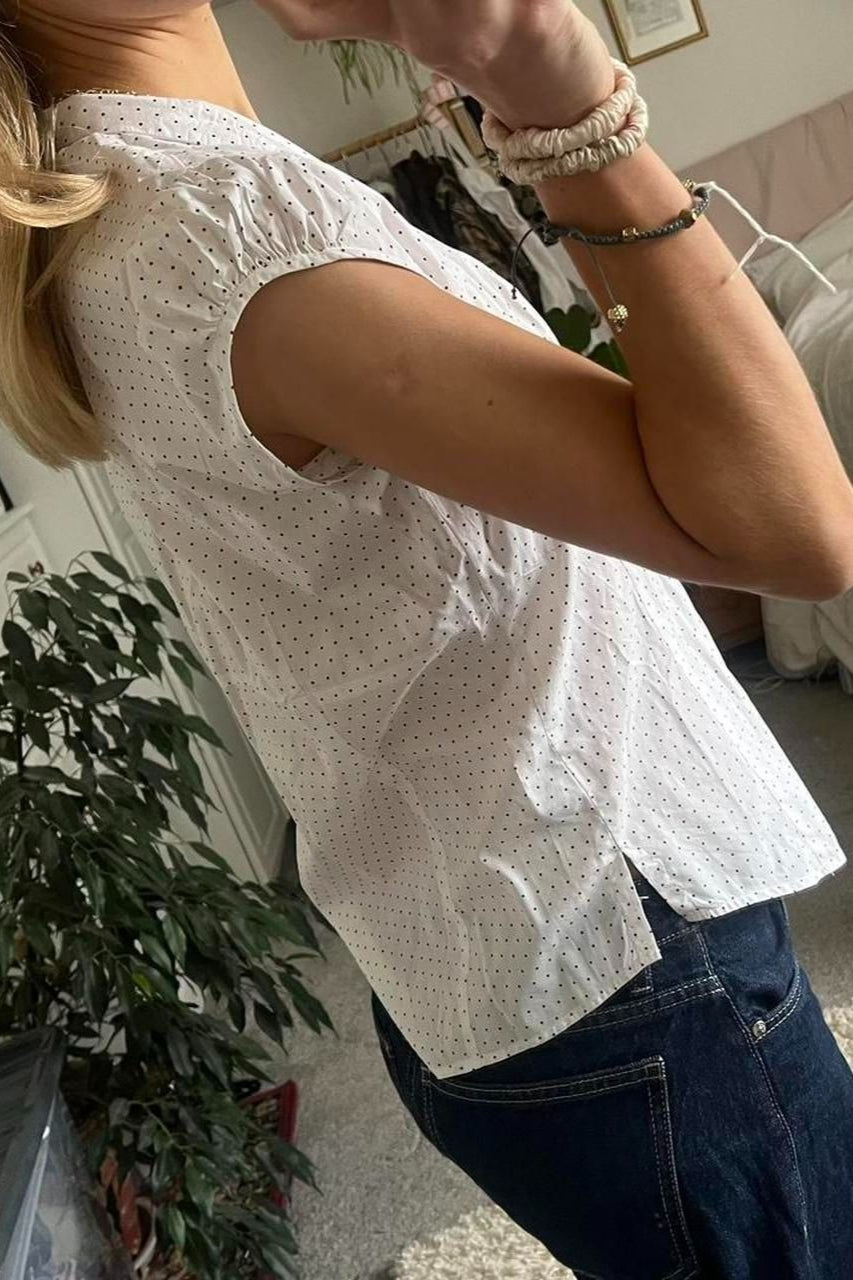 Versatile Red White Plaid Blouse