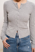 Lightweight Ribbed Cardigan