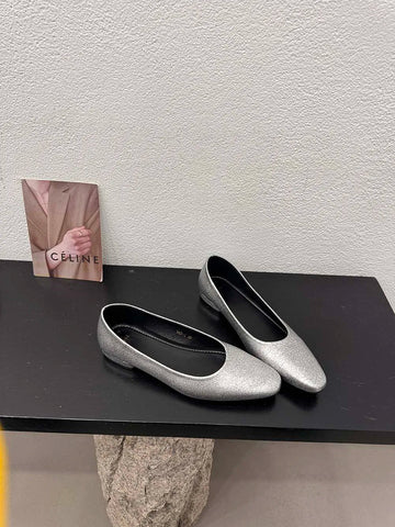 Mocasines de mujer beige, amarillo, plateado y negro con punta redonda, zapatos de vestir informales tipo Mary Jane, elegantes, sin cordones, talla 35-39 