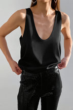 Chic Ice Silk Deep V Layering Cami Top