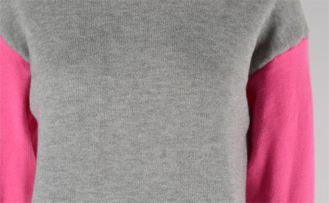 Autumn Winter round Neck Sweater Color Matching Knitwear Sweater Women