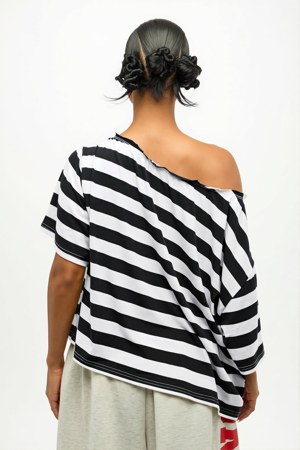 Casual Colorful Striped Loose T-Shirt