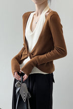 Patchwork Layered Halter Long Sleeve Tee