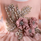 Vestido de fiesta para niña pequeña, vestido de princesa con diseño de pastel esponjoso para desfile de verano, comunión 