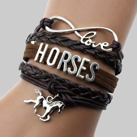 Modische Armbänder mit Buchstaben-Patchwork-Muster für den Alltag 