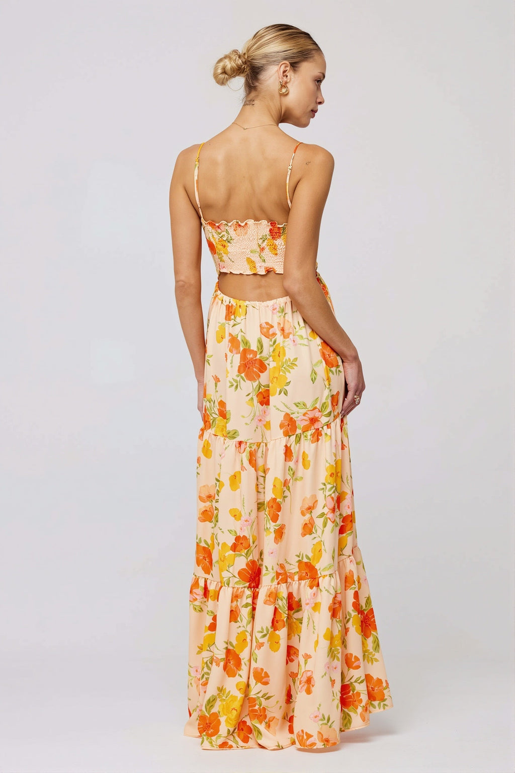 Floral Splice Swing Cami Maxi Dress