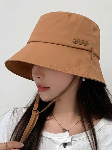 Lace-Up Wide Side Sun-Protection Hats&Caps Fisherman Hat