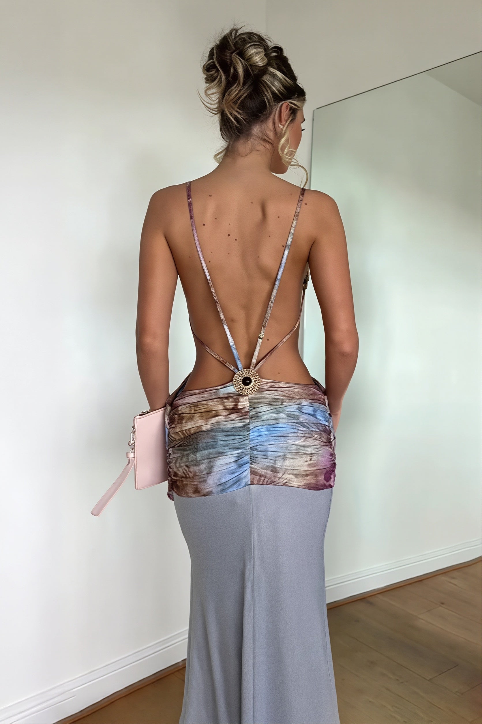 Sexy Backless Cami Vacation Maxi Dress