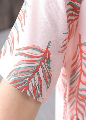 Ropa de lino francesa para mujer, vestido de cuello redondo con estampado de lino y algodón de talla grande 