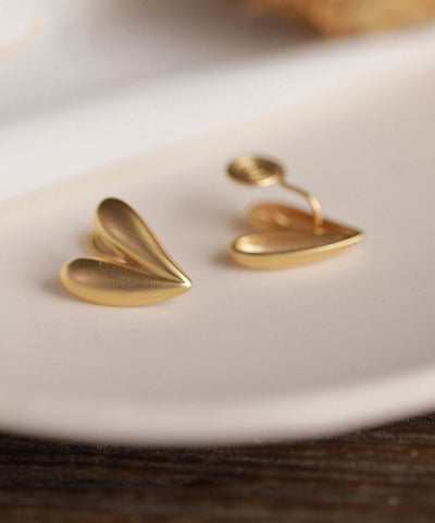 Fine Gold Copper Alloy LoveStud Earrings