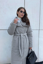 Long Stand Collar Puffer Jacket