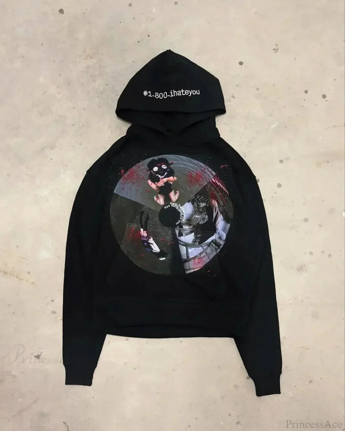 Dark Cartoon Letter Huge Hoodie