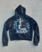 Dark Cartoon Print Pullover Hoodie