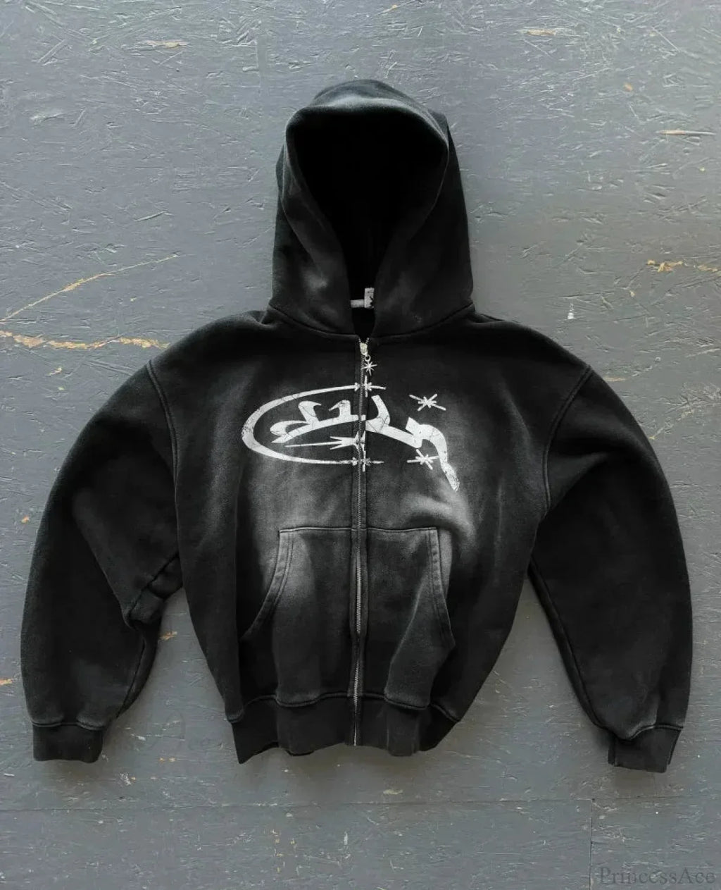 Dark Crimson Oversize Zipper Hoodie