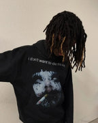 Dark Dirty Pictorial Print Hoodie