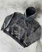 Dark Embroidered Large Hoodie