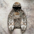 Dark Embroidered Large Hoodie