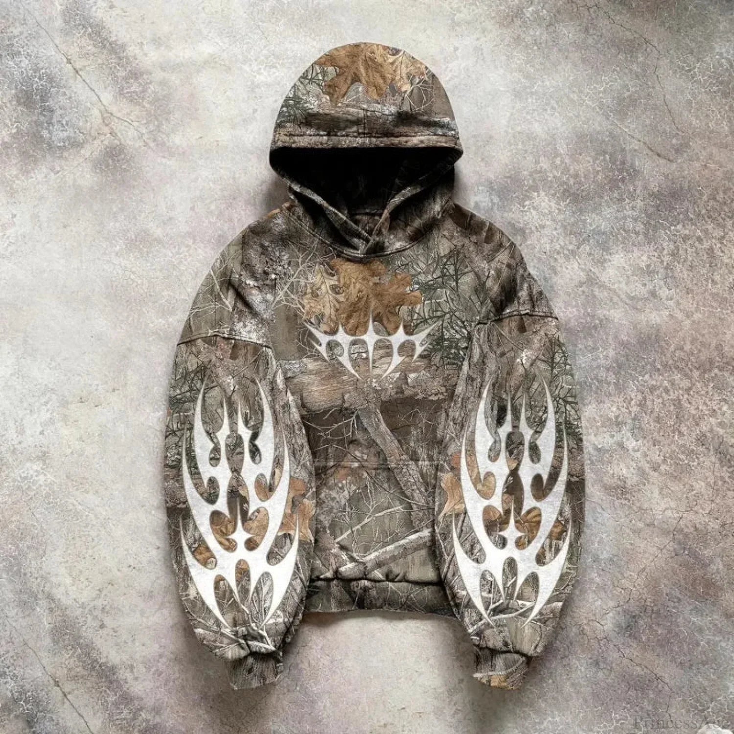 Dark Embroidered Large Hoodie