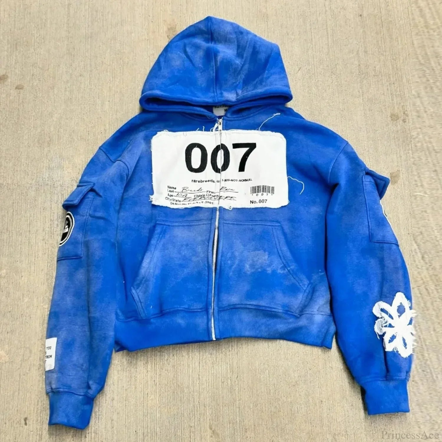 Dark Embroidered Large Hoodie