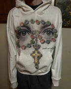 Dark Eyes Print Athletic Hoodie