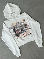 Dark Graphic Print  Y2K S Pullover Hoodie