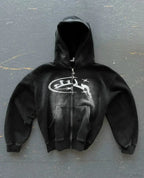 Dark Pink Cleansing Zip Hoodie