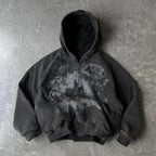 Dark Rebel Pattern Zip Hoodie