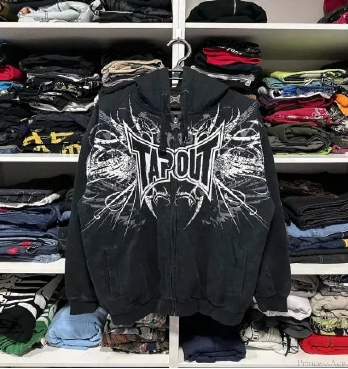 Dark Skull Design Zip Hoodie