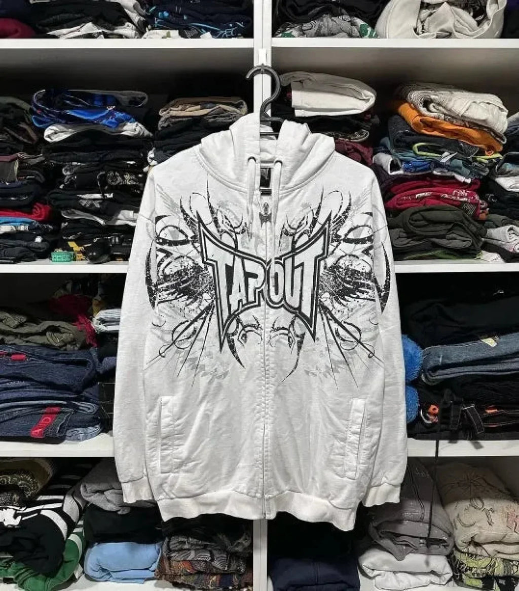 Dark Skull Design Zip Hoodie