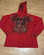 Dark Skull Oversized Zip Hoodie