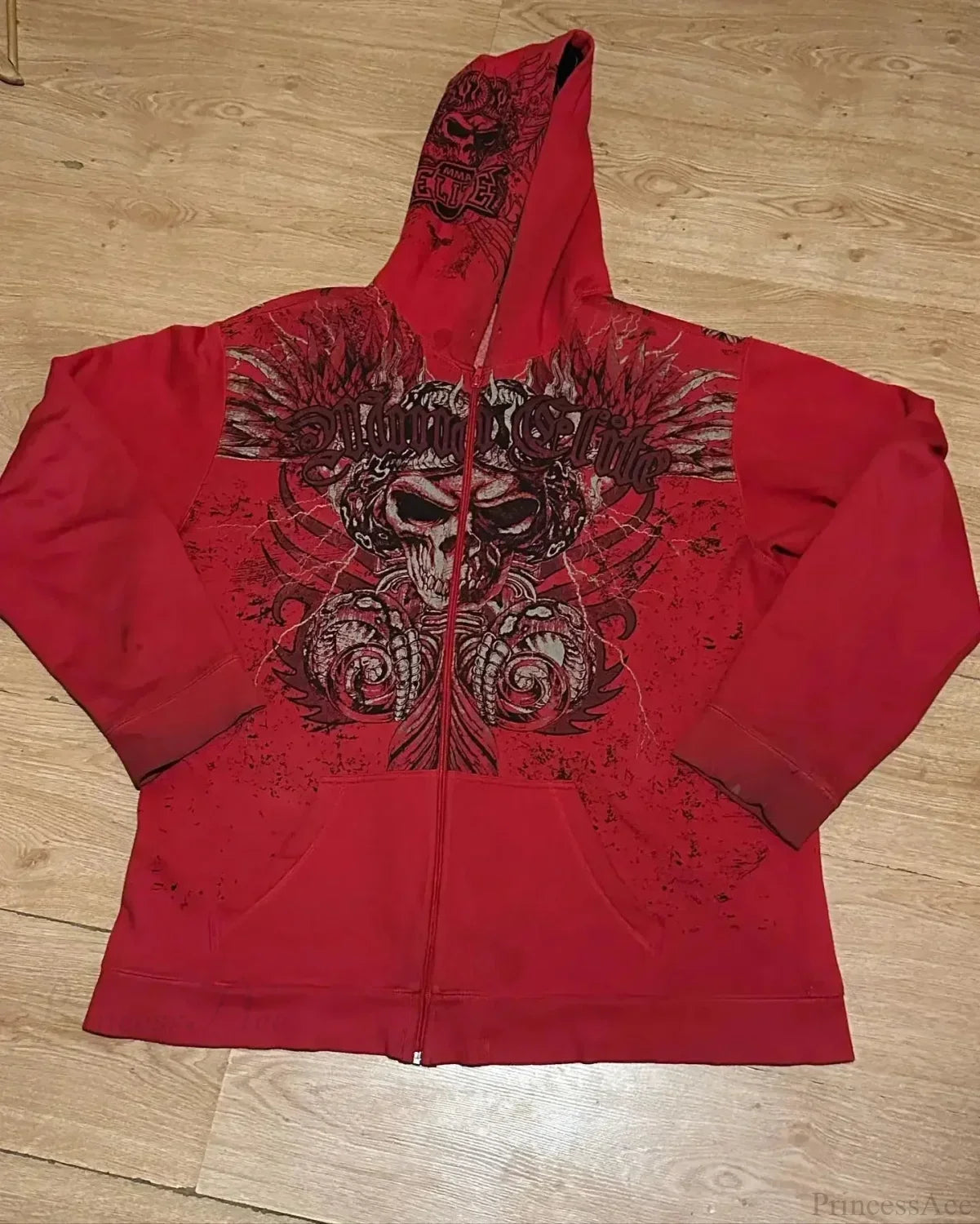 Dark Skull Print Rebel Hoodie