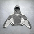 Dark Zipper Joined Vintage Hoodie