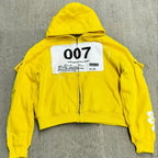 Dark Zipper Joined Vintage Hoodie