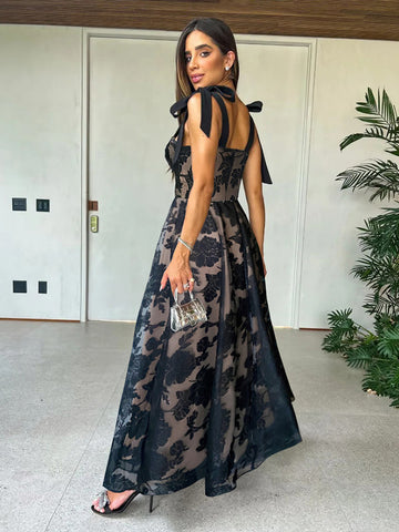 A-Line Dress Sweetheart Neckline Sleeveless Party Prom Maxi Dresses