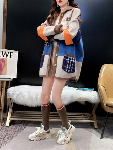 CÁRDIGAN DE BLOQUES DE COLOR EMILY 