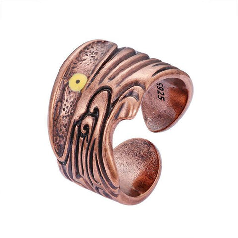 Anillo de ojo personalizado de hip hop en plata de ley 