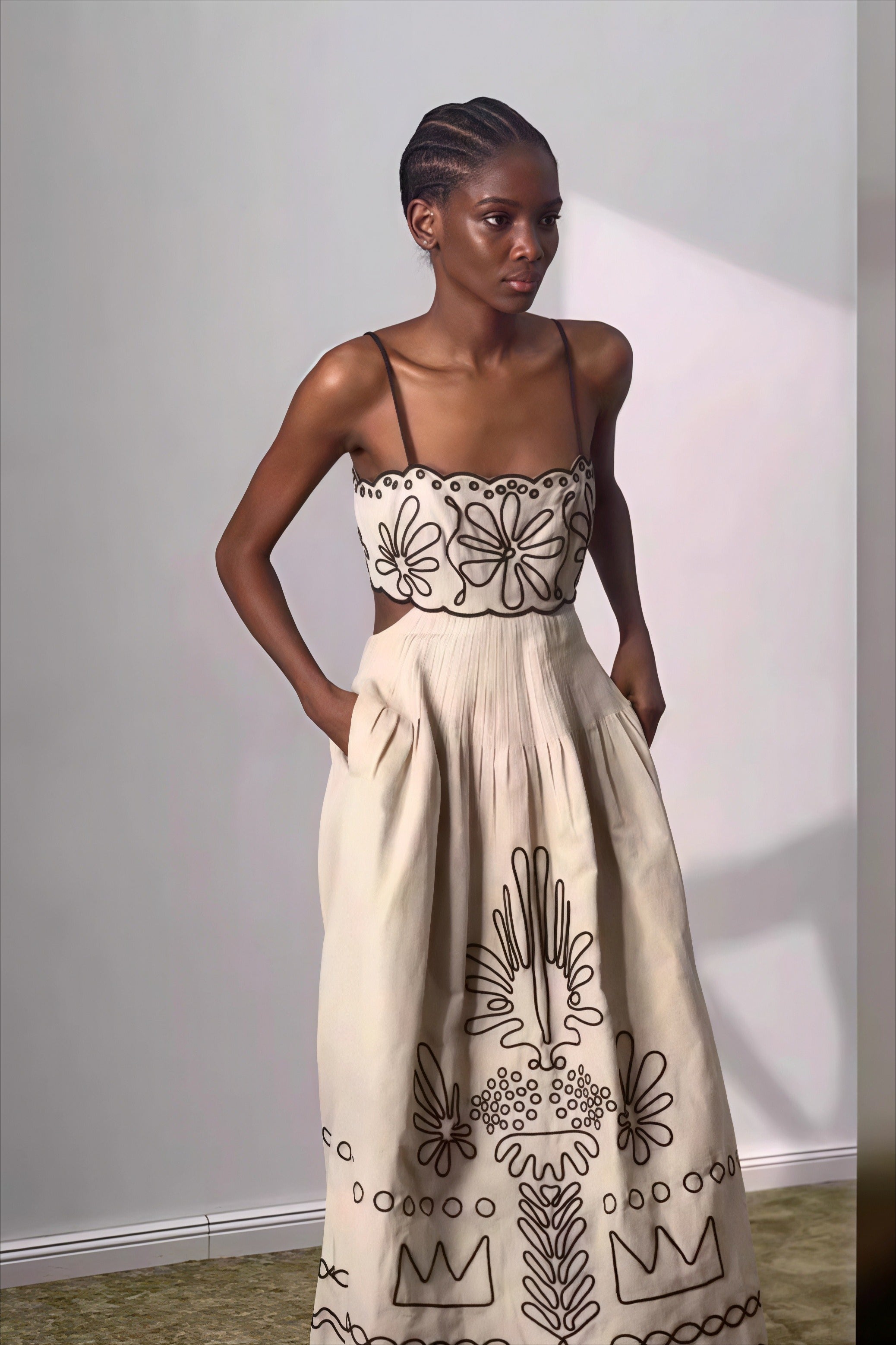 Chic Boho Embroidered Maxi Dress