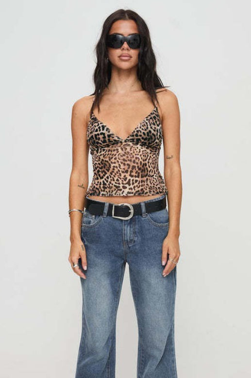 Chic Sexy Leopard Print Cami Top