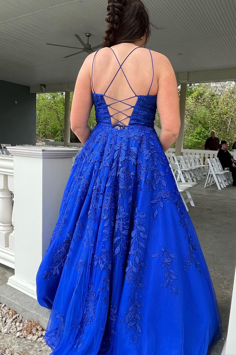 Prinzessinnen-Abendkleid mit Spaghettiträgern