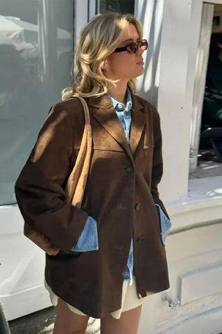 Blazer aus Wildleder 