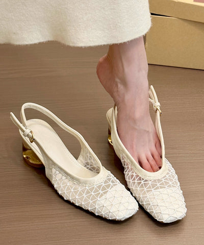 Women Comfy Brown Splicing Chunky Sandals