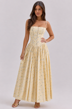 Chic Floral Print Cami Slip Maxi Dress