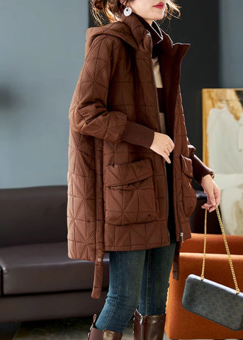 Art Coffee Kapuzentaschen Entendaunen Daunenmantel Winter 